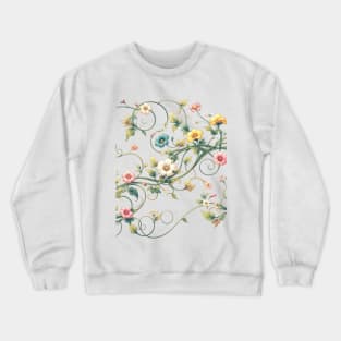 Victorian Flourish Floral Vines Crewneck Sweatshirt